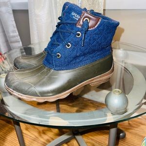 SPERRY Women's Syren Gulf Waterproof Royal Blue Boots Size 6.5